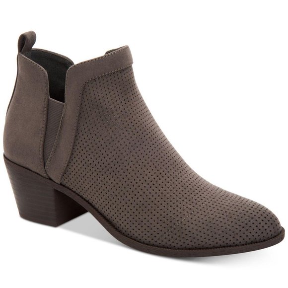 Style & Co Gray Suede 2.5" Stacked Heel Boot - Picture 1 of 10